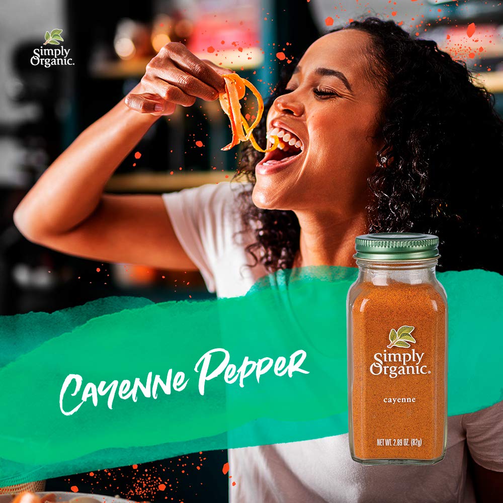 Simply Organic Cayenne Pepper, Certified Organic, 2.89 oz, Pack of 12, Capsicum annuum L.