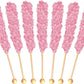 Buffalo Bills Cherry (Pink) Rock Candy On A Stick (36-Ct Tub Pink Rock Candy Crystal Sticks)