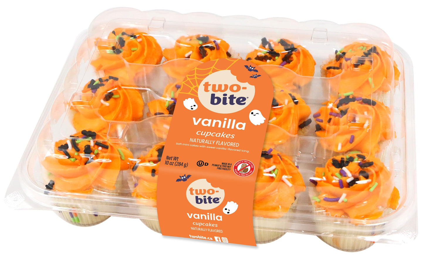 Two-Bite Halloween Vanilla Mini Cupcakes, 12ct