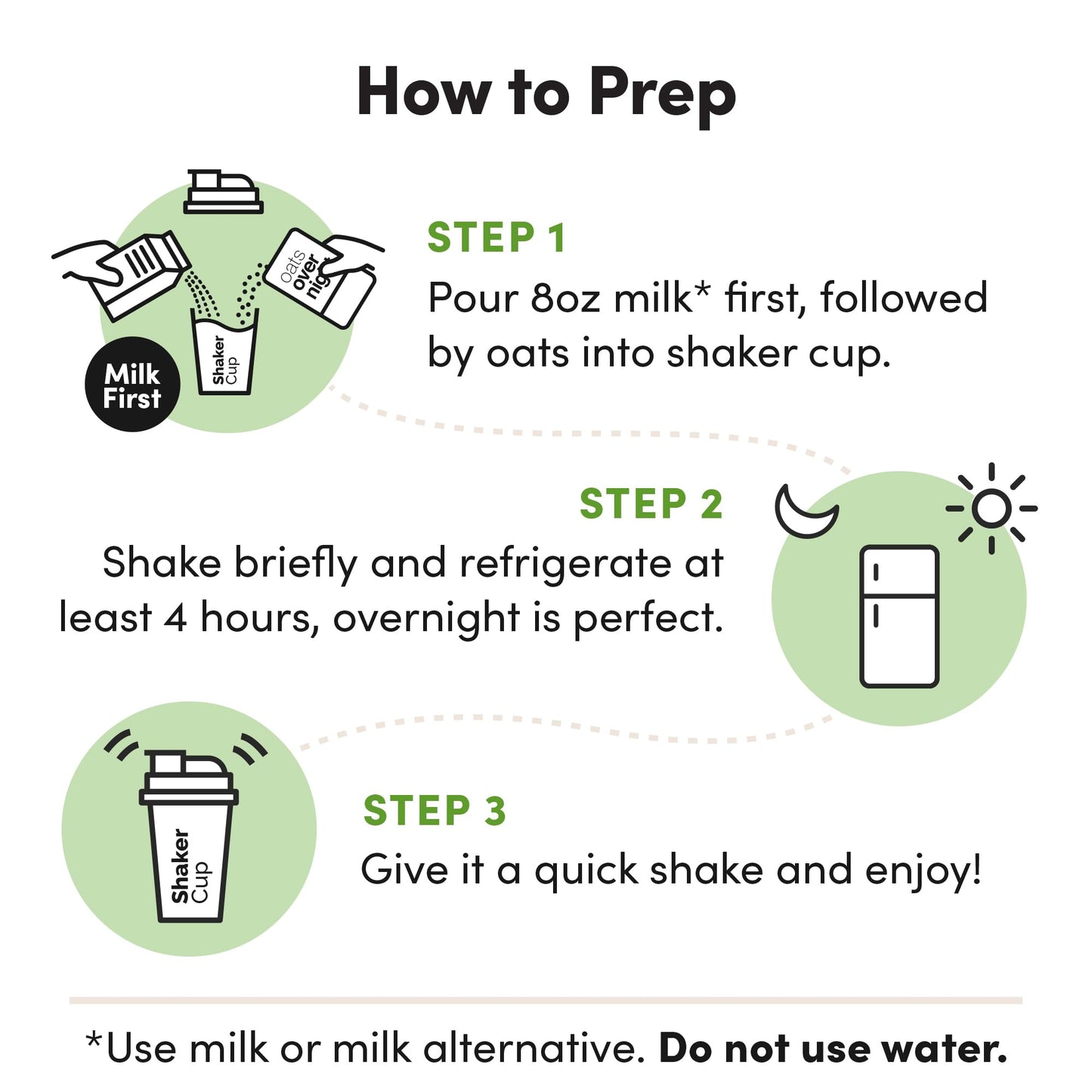 Oats Overnight Vegan Protein Shake Variety Pack - High Protein, High Fiber - 8 Pack + BlenderBottle - Gluten Free, Non-GMO