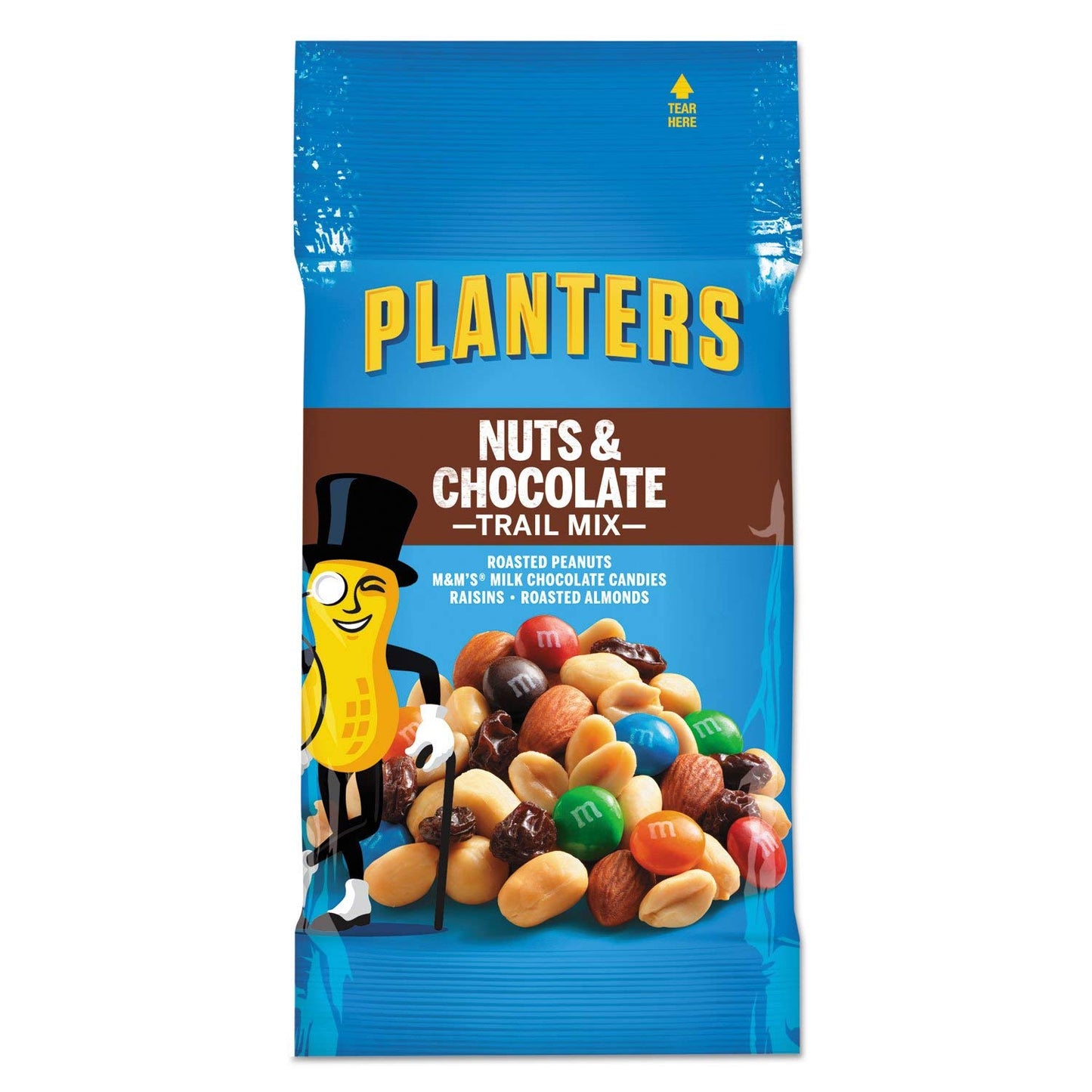 PLANTERS Trail Mix, Tropical Fruit and Nut, 2 Oz, 72 Count, 1 Pack