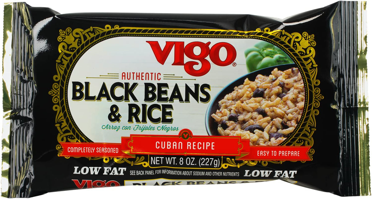 Vigo Authentic Black Beans & Rice, Low Fat, 8oz (Black Beans & Rice, Pack of 1)