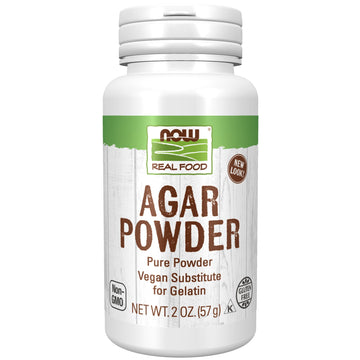 Now Foods, Agar Pure Powder, Vegetarian Substitute For Gelatin, Gluten-Free, Kosher, 2-Ounce