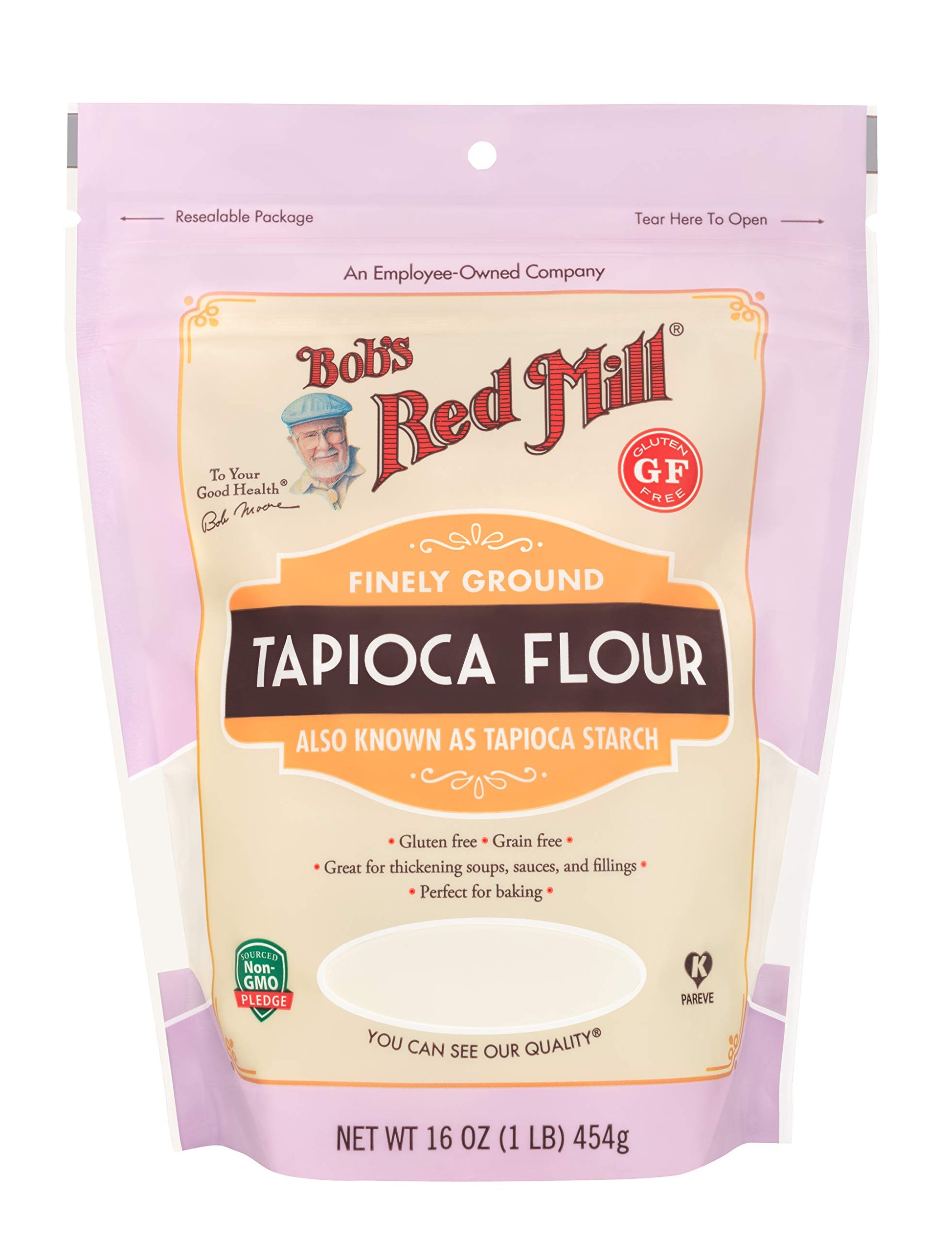 Bobs Red Mill Tapioca Flour, 16 oz (Pack of 1) - Non GMO, Gluten Free, Vegan, Paleo Friendly, Kosher