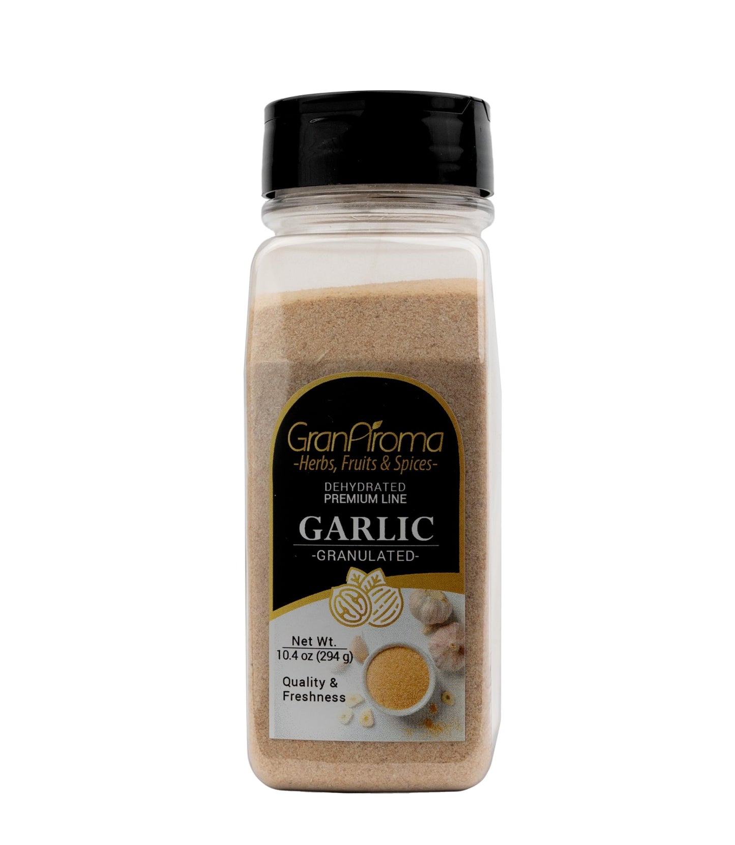 GranAroma Granulated Garlic, Versatile Seasoning, Dehydrated (10.4 Ounce)