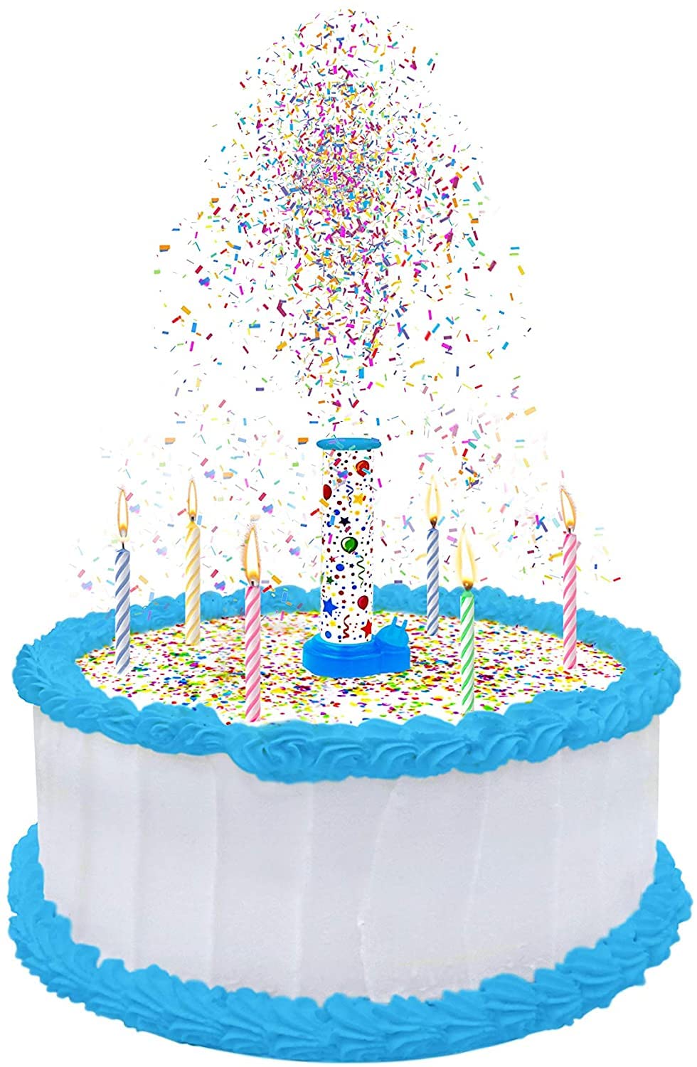 BEST PARTY EVER! Confetti Candle Cake Topper, Shower Your Cake in Edible Confetti Sprinkles, Fun Way to Celebrate Birthdays, Par