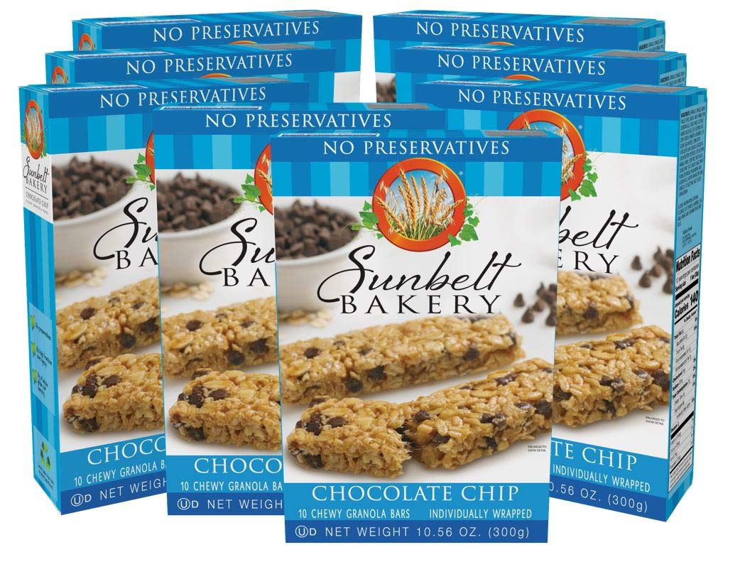 Sunbelt Bakery Chocolate Chip Chewy Granola Bars, 10 Bars In Each Box, No Preservatives (8)
