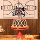 LINGBOOM Basketball Cake Topper - 16th Birthday Decoration for Boys, Sport Theme, Model C-16th Basketball-Black