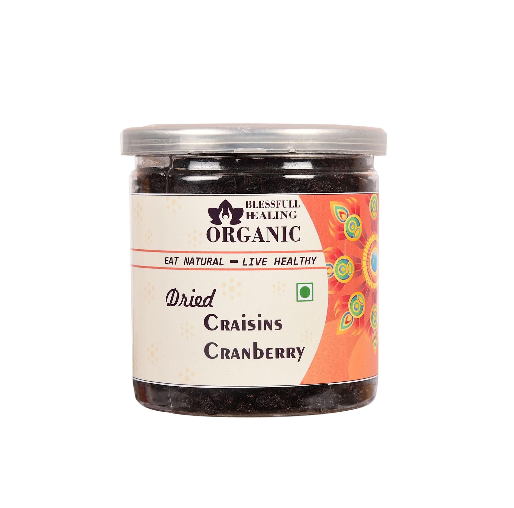 Blessfull Healing Organic Dried Craisins Cranberry 300 Gram Airtight Container