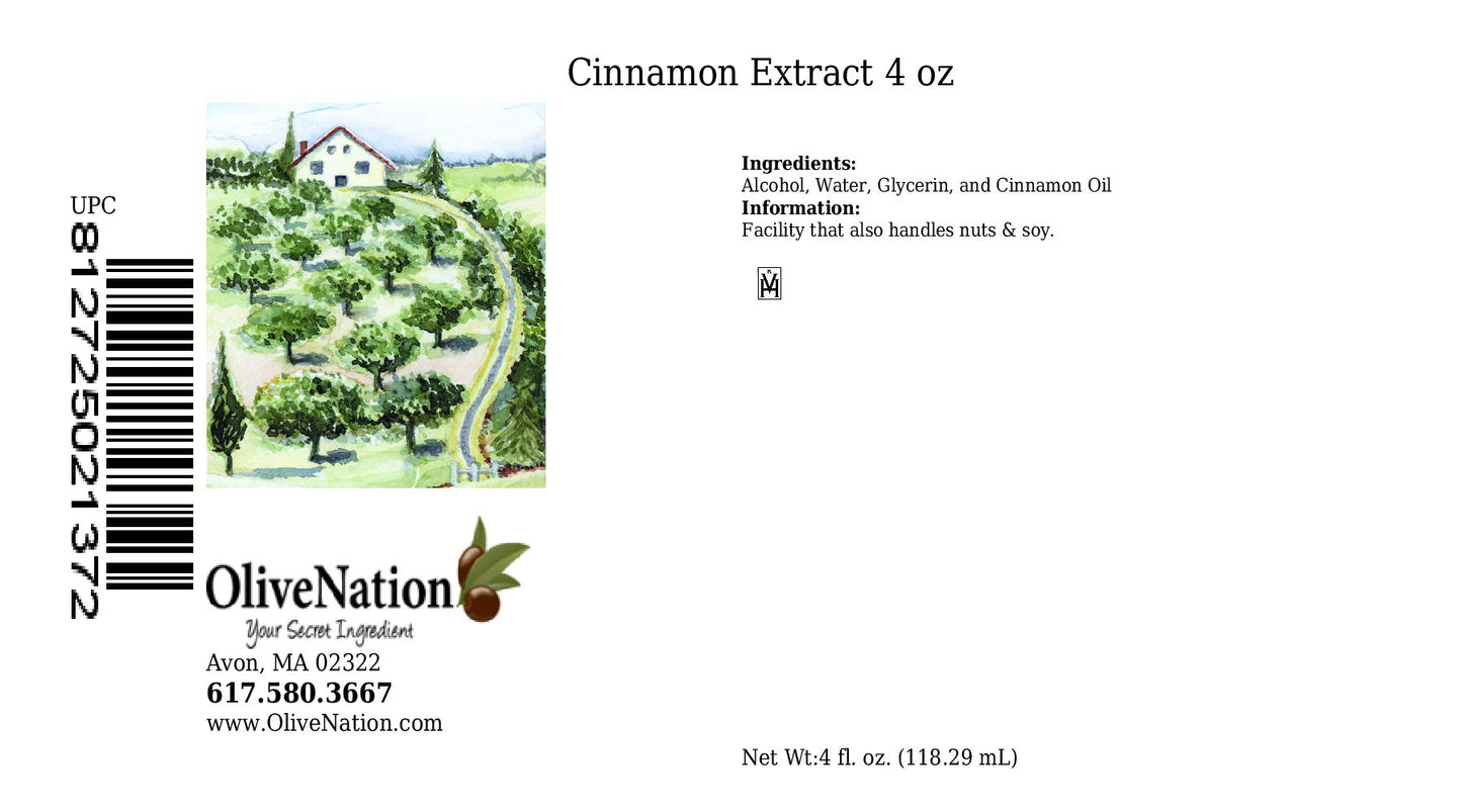 Cinnamon Extract - PG Free - 4 ounces - Flavoring Recipes with enhanced Quality Real Extract