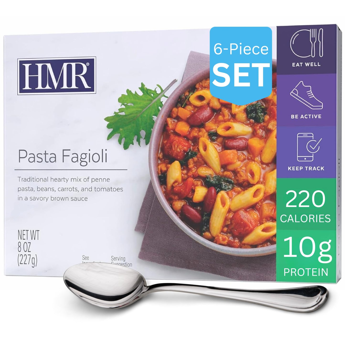 HMR Pasta Fagioli Entr  e | Pre-packaged Lunch or Dinner to Support Weight Loss | Ready to Eat | Vegetarian | 14g of Protein | L