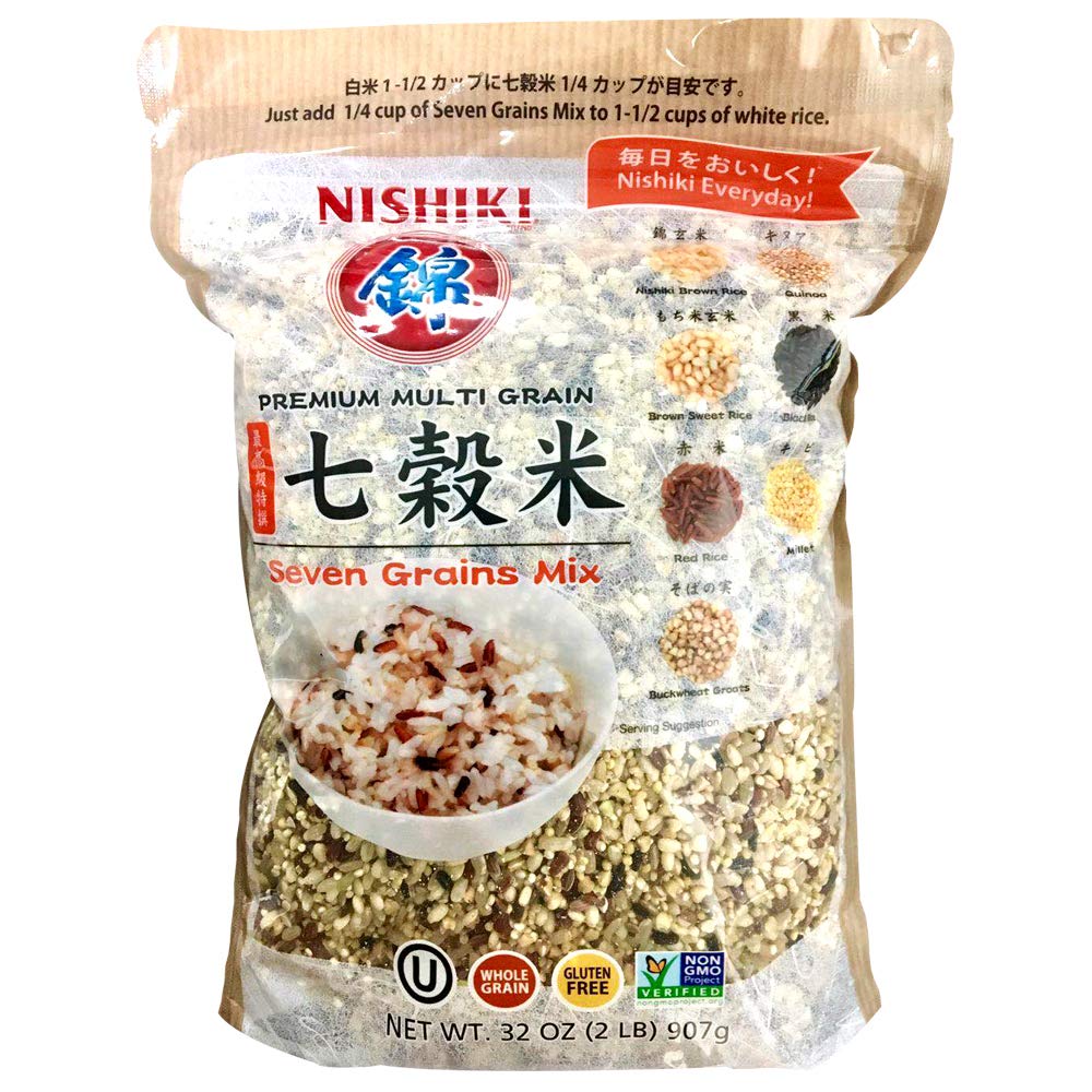 Nishiki Premium 7 Grains Mix, 2 Pound - Healthy Brown Rice Blend for Nutritious Meals