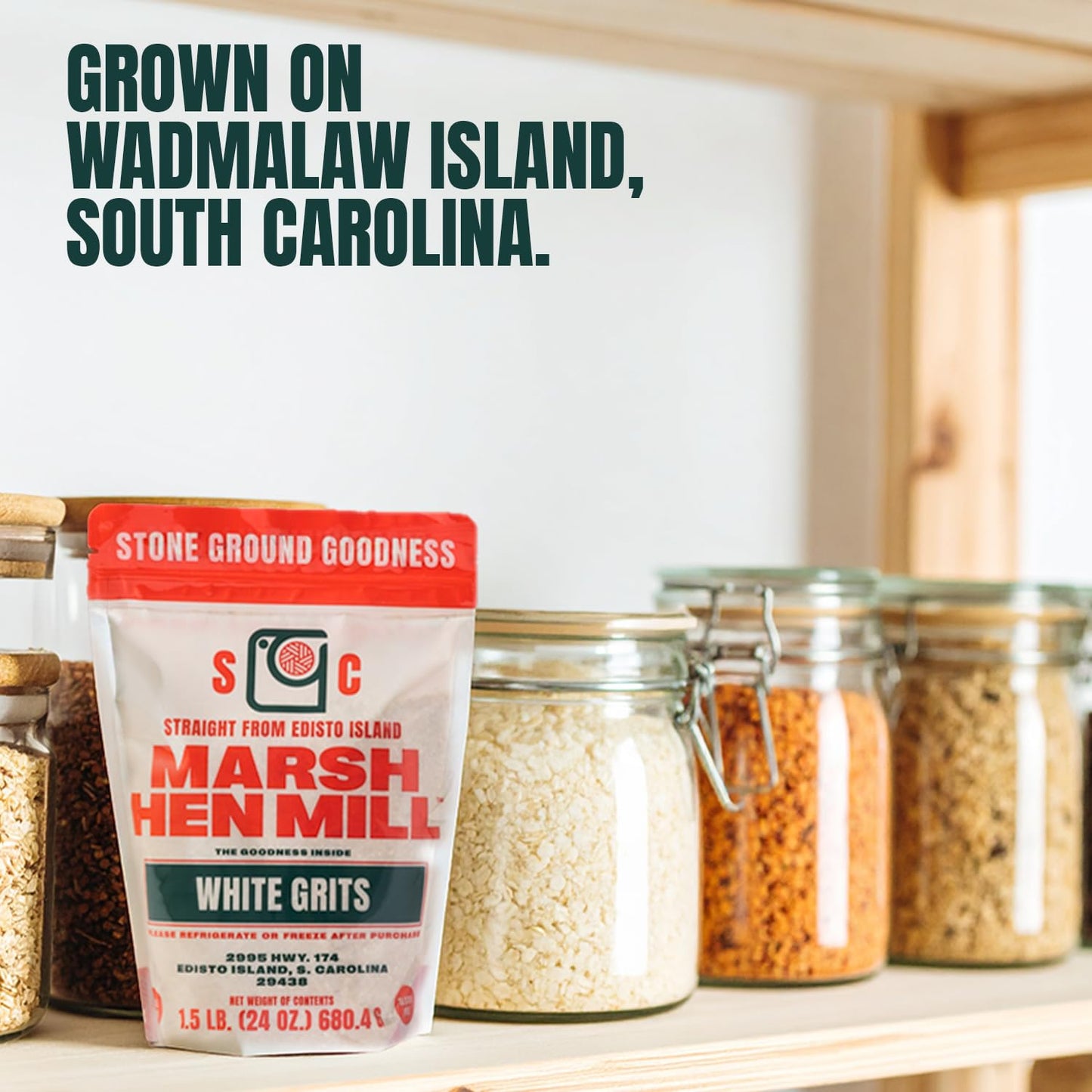 Marsh Hen Mill White Grits | Gluten-Free | Stone Ground | 24 oz | Instant for Quick Meals