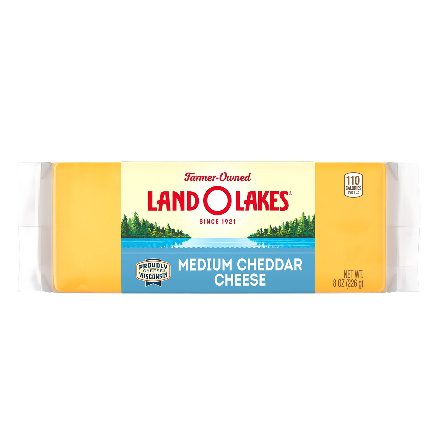 Land O Lakes Medium Cheddar Cheese Chunk, 8 oz block