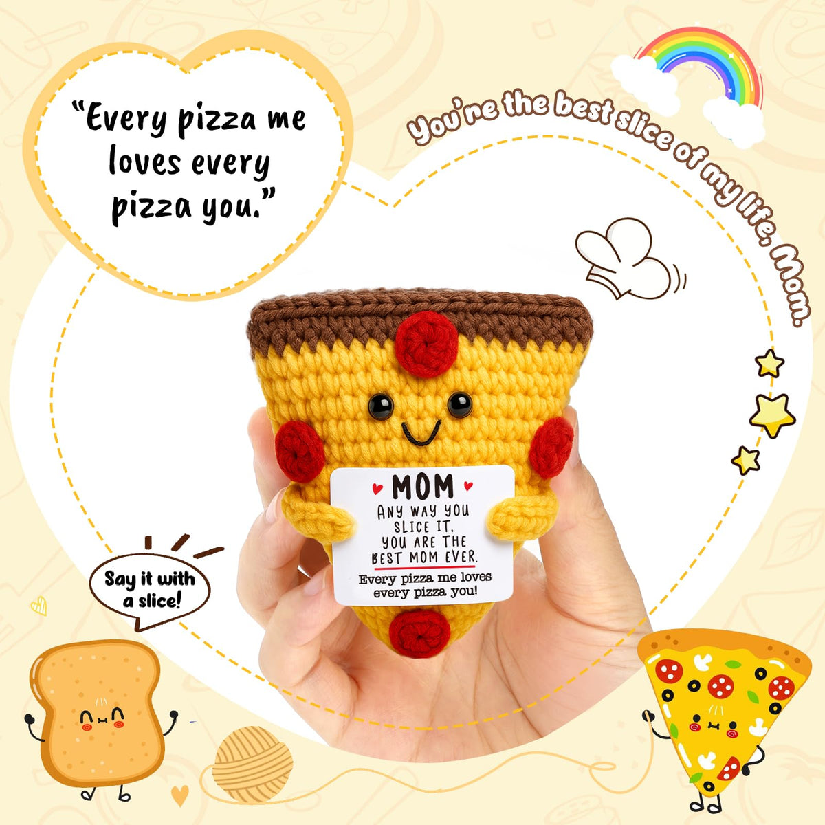 OCCdesign Mini Mom Christmas Birthday Gifts from Daughter Son Husband Cute Handmade Crochet for Mother Mommy New Bonus Stepmom M