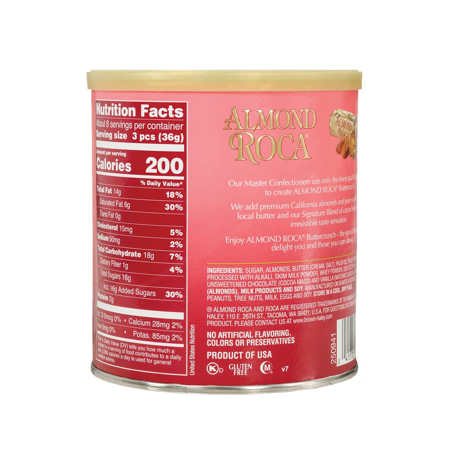 Brown & Haley Almond ROCA Buttercrunch Toffee Candy, Individually Wrapped, 10 Ounce (Pack of 4)