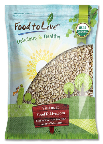 Food to Live - Organic Pine Nuts, 12 Pounds Non-GMO, Whole Raw Pignolias, Unsalted, No Shell, Vegan, Kosher, Bulk Snack. Rich in