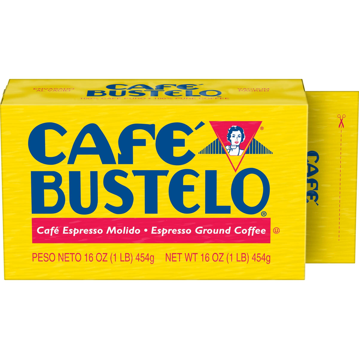 Café Bustelo Espresso Dark Roast Ground Coffee Brick, 16 Ounces
