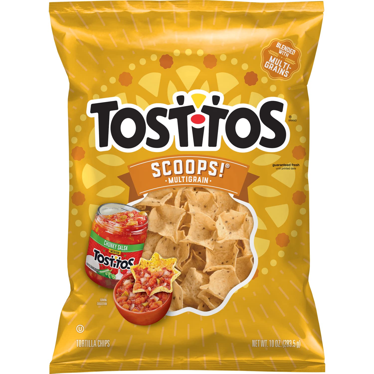Tostitos Scoops! Multigrain Tortilla Chips, 10 Oz, Pack of 1, Model 028400036337