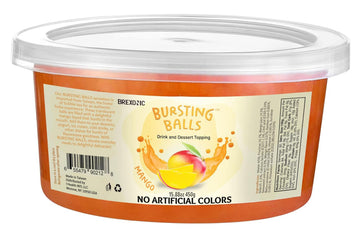 Mango Boba Pearls, Popping Boba Bursting Bubble Tapioca Pearls For Bubble Tea, No Artificial Colors (1 LB Pack of 1)