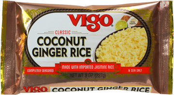 Vigo Authentic Coconut Ginger Rice, Imported Jasmine (Coconut Ginger, 8 Ounce (Pack Of 12))