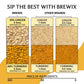 BREWIX Turmeric Ginger Herbal Tea Bags - Caffeine-Free Ayurvedic Blend, 50 Count, Gluten Free, Daily Wellness Ritual