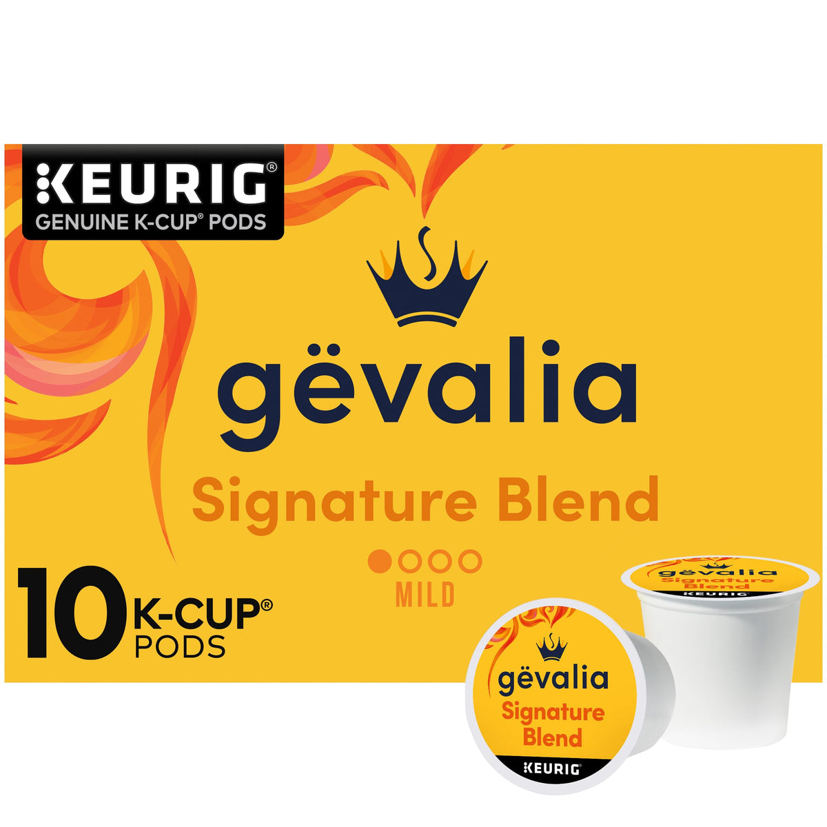 Gevalia K-Cup Coffee Pods, Signature Blend Mild Roast, 10 Count, 3.4 OZ