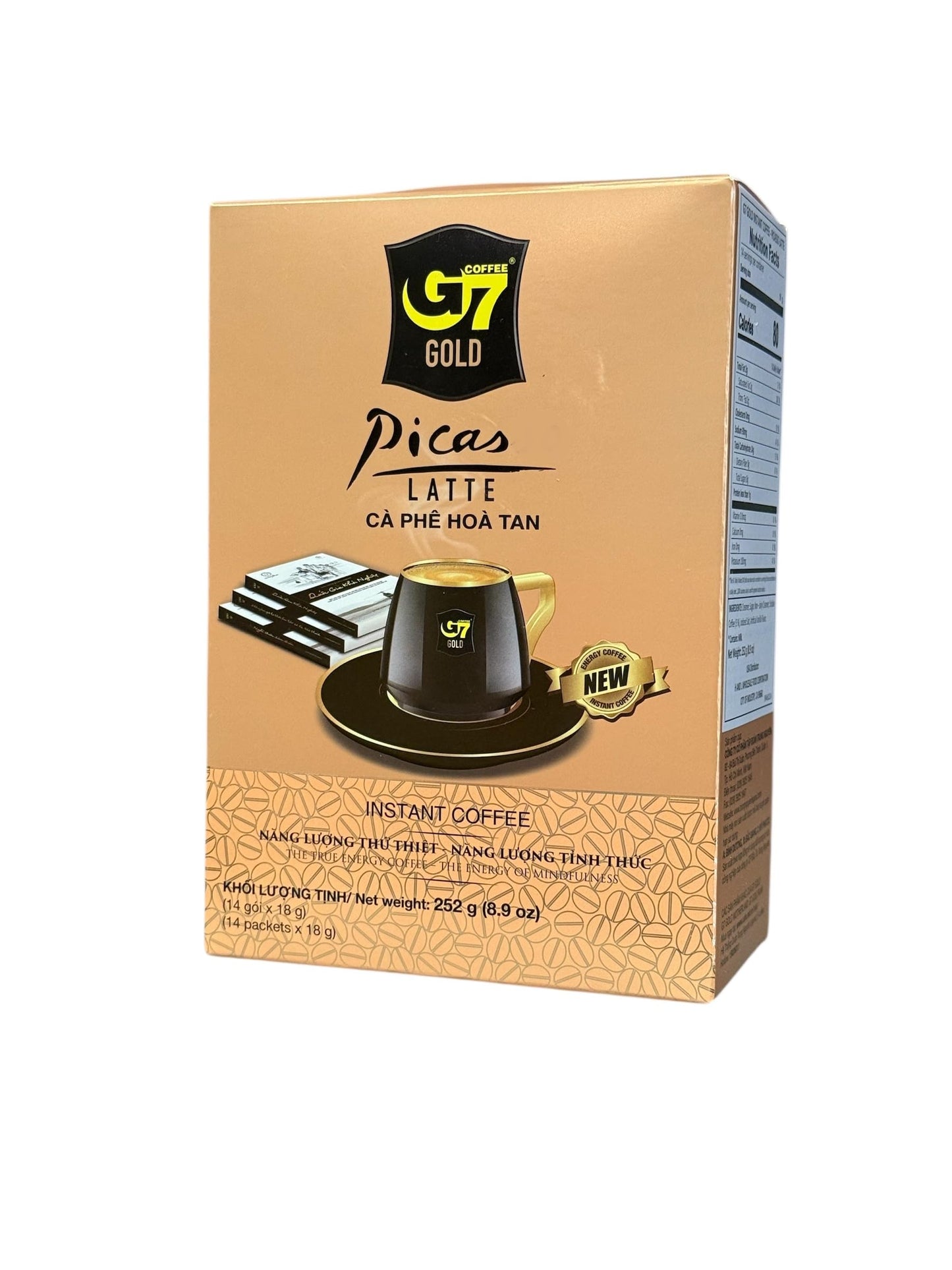 Instant Coffee Powder, Quick Dissolving (1 PACK, PICAS LATTE INSTANT COFFEE)