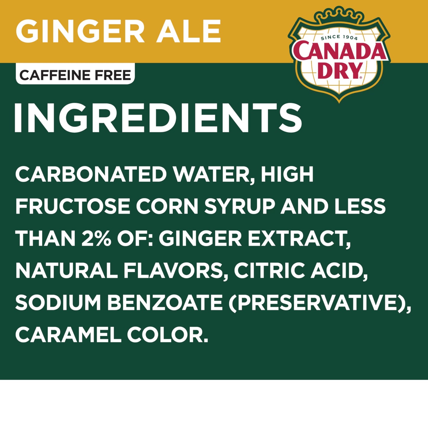 Canada Dry Ginger Ale 20 Oz Bottle, 24 Count, Refreshing Soft Drink, No Color Added, Model 6134662