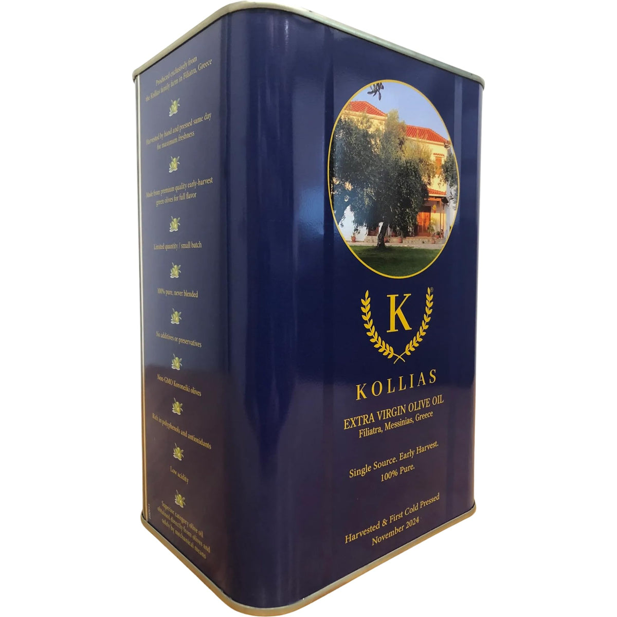 Kollias Early Harvest Extra Virgin Olive Oil, 3L - Single Source, Premium Quality