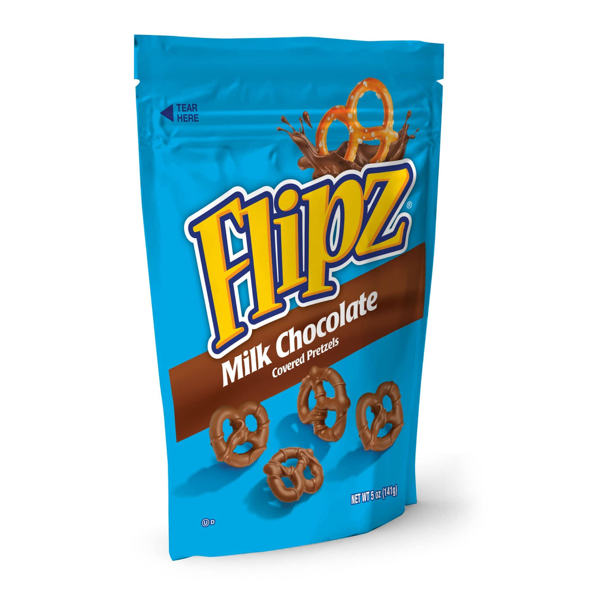 Flipz Milk Chocolate Covered Pretzels (5oz, Pack of 6), Perfect Sweet, Salty, & Crunchy Snack For Adults And Kids