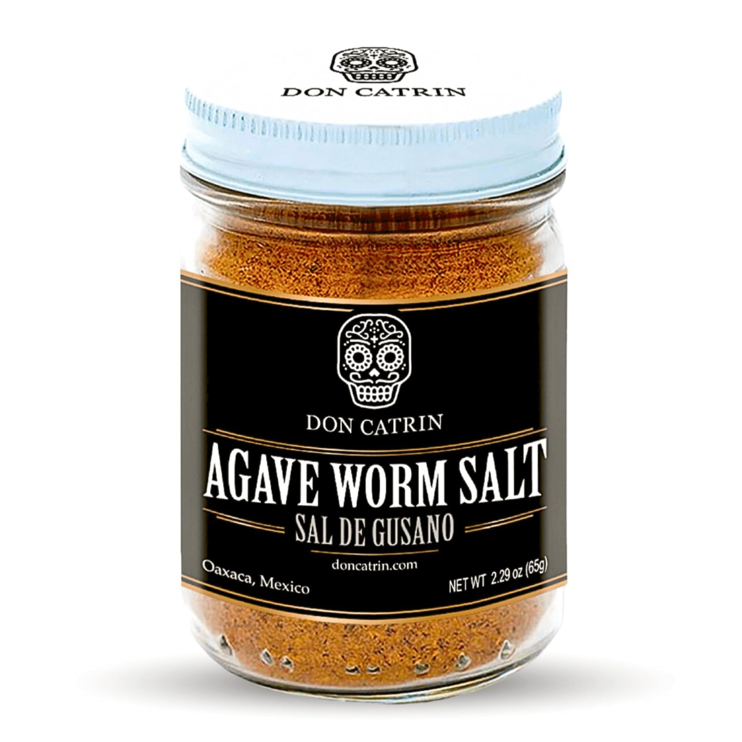 Don Catrin Sal de Gusano Agave Worm Salt - Premium Gourmet Salt with Maguey Worms - 65g (2.29 oz) - Gift Box - Made in Oaxaca