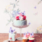 Cyodoos 30Pcs Bule Purple Mixed Size Lively 3D Waterproof Butterfly Cupcake Topper For Girls Women'S Happy Birthday Wedding Part