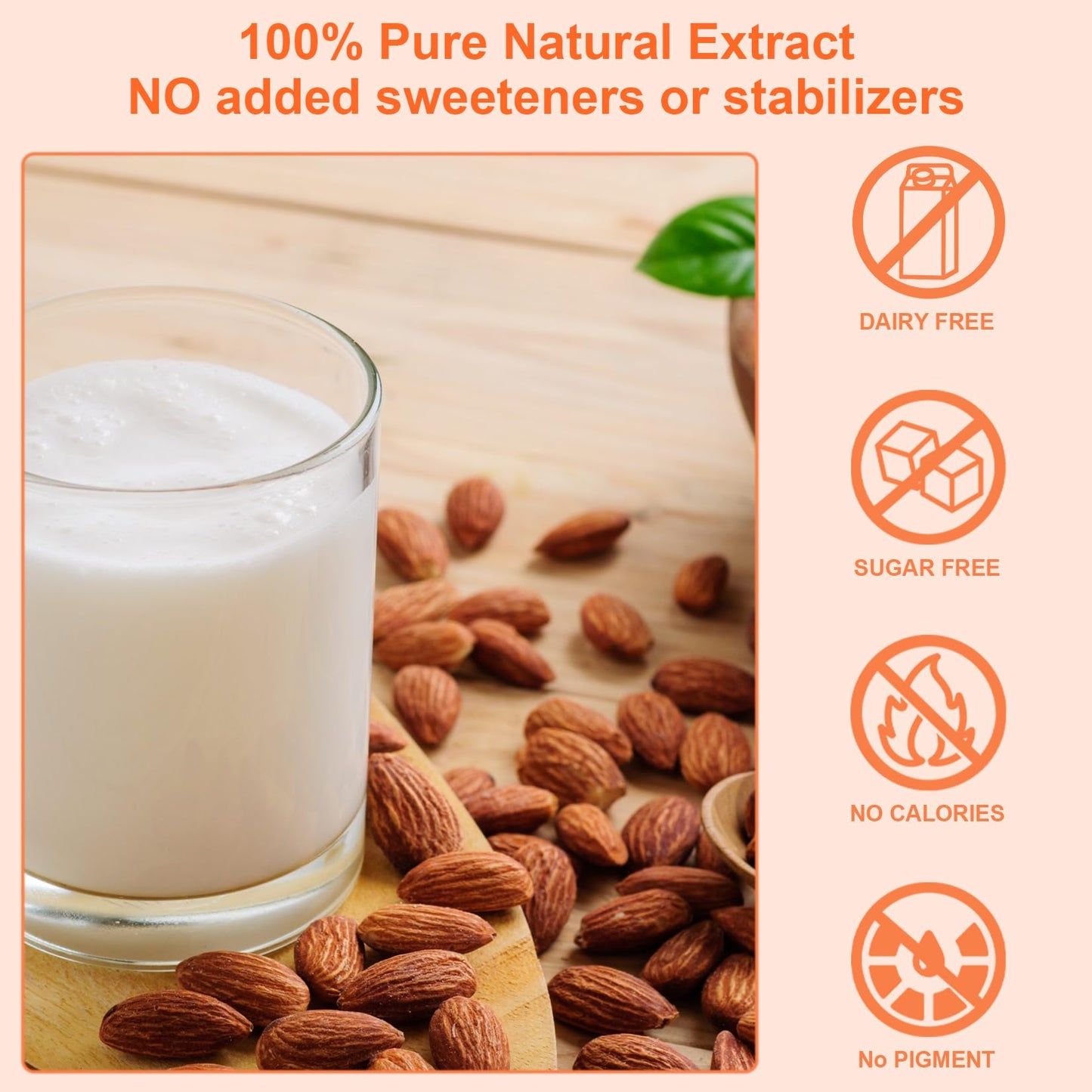 Almond Food Flavoring Oil - 3.5 Fl Oz Bottles Almond Flavor Concentrate for Food & Cosmetics - Almond Flavoring Oil for Baking,