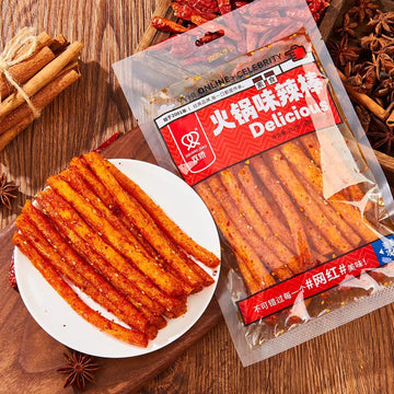 Fraunitsh Latiao Spicy Strips, Gluten-Free Chinese Snack, 3.6oz per Pack, Pack of 2