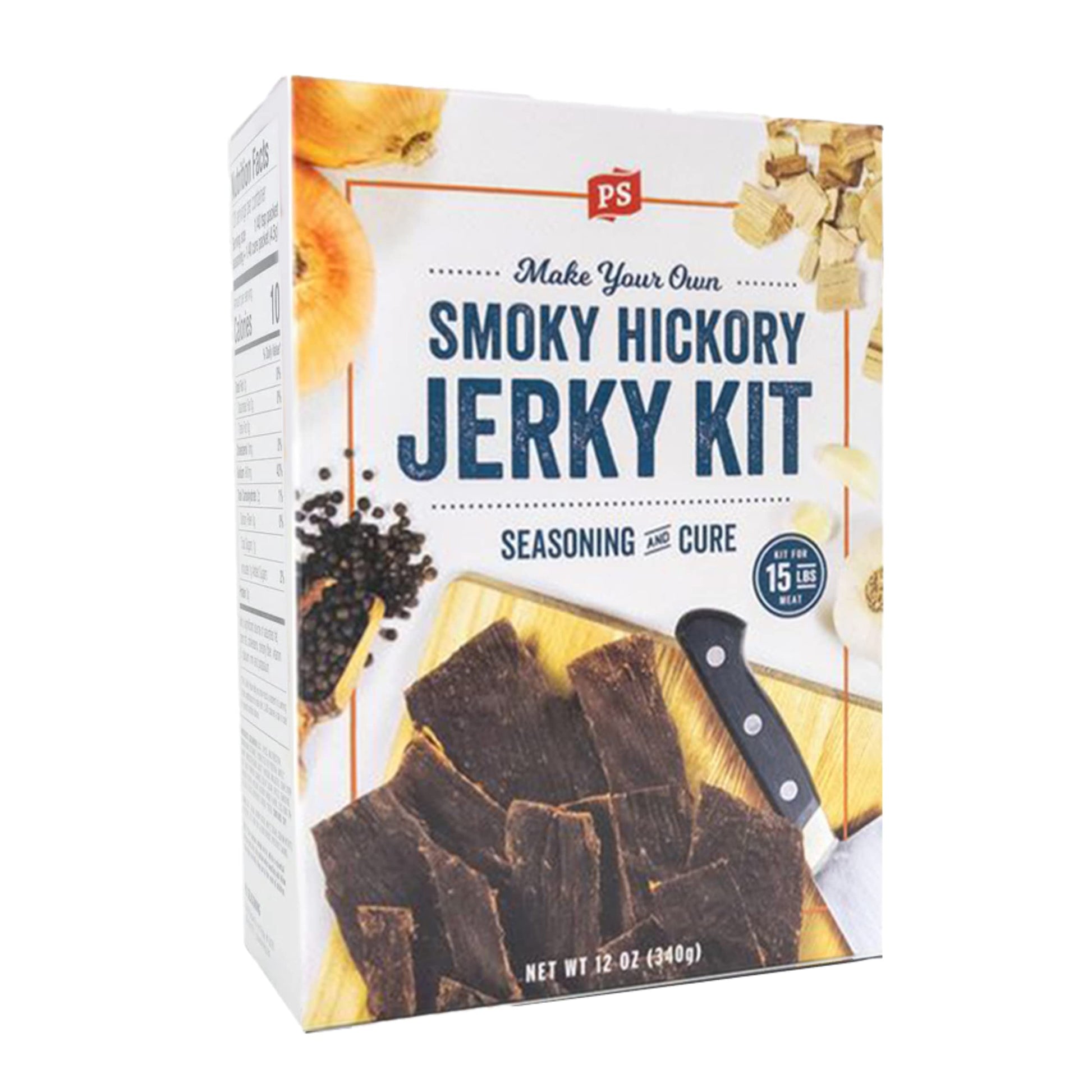 PS Seasoning Jerky Seasoning and Cure Kit (Smoky Hickory) - Award-Winning DIY Beef Jerky Making Kit with Seasoning Mix & Cure - Oven, Smoker, Dehydrator - Great for Beef, Turkey, Venison, Wild Game