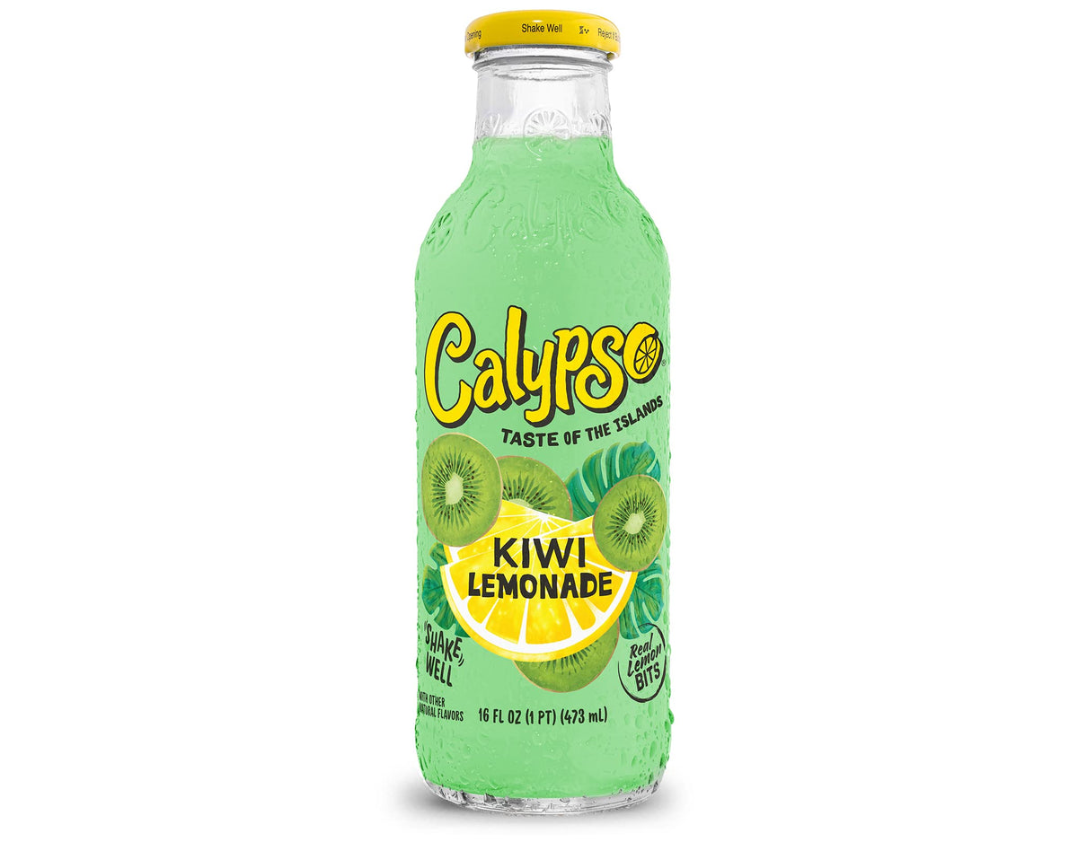 Calypso Lemonade | Made With Real Fruit And Natural Flavors | Kiwi Lemonade, 16 Fl Oz (Pack Of 12)