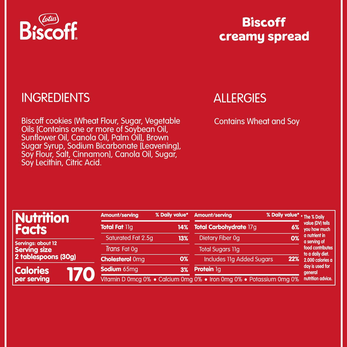 Lotus Biscoff Cookie Butter Spread, Creamy, Non Gmo + Vegan, 25.4Oz
