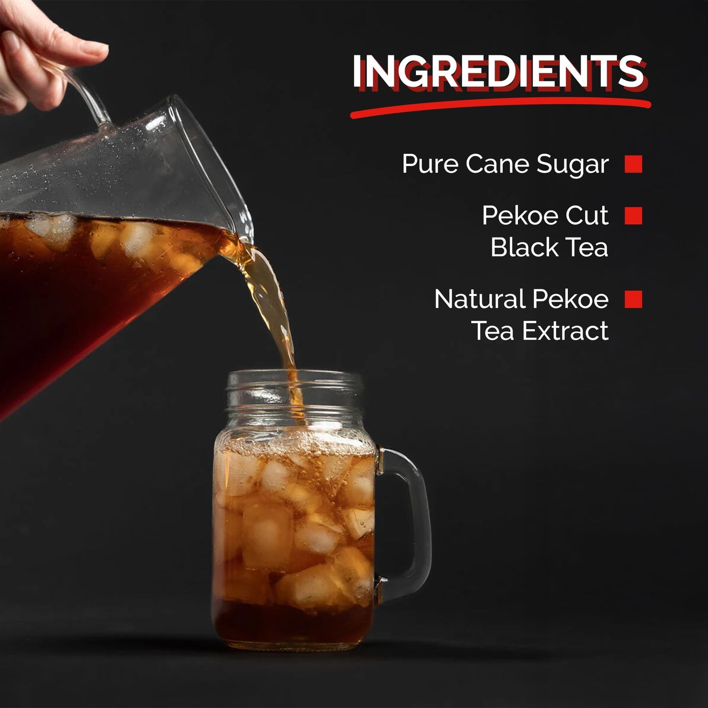 Cane Brew Sweet Tea - Southern Black Iced Teas  Family Size - No Boil  Zero Mess - Cold Brew for Home  Camping  RV  or Travel  8 Half Gallon Bags