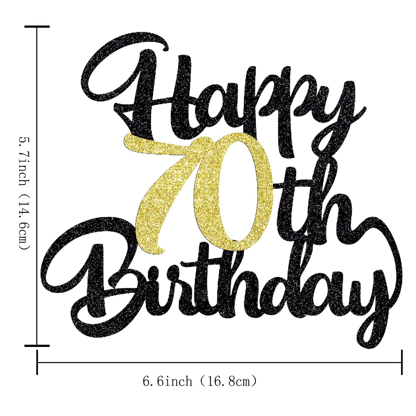 Klionjor 70Th Happy Birthday Cake Topper Happy Birthday Cake Decoration 70Th Birthday Party Decoration Gift Plugin (70)