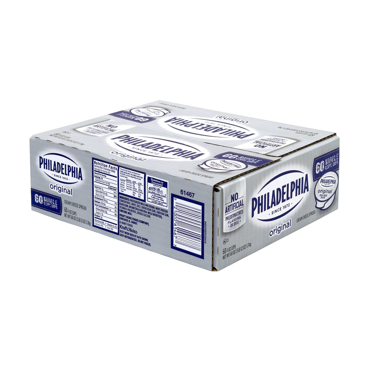 Philadelphia Original Cream Cheese Pouches, 1 Ounce (60 Pack), Perfect for Spreads and Cooking