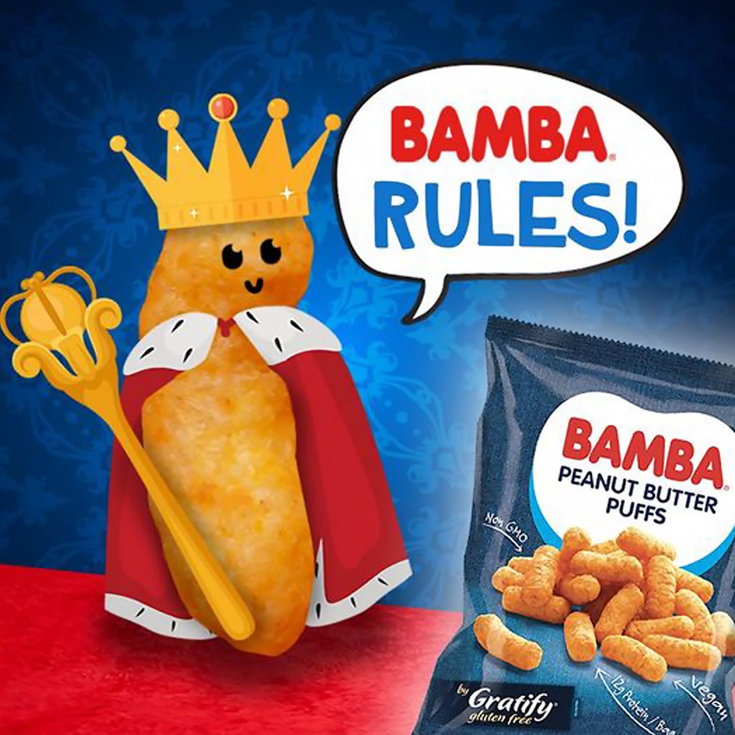 Osem Bamba Peanut Snacks - All Natural Peanut Puffs Family Pack, 8 x 0.7oz Bags, 50% Peanuts