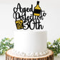 LHCING Aged To Perfection 30th Birthday Cake Topper - Black Gold Glitter Paper Decoration