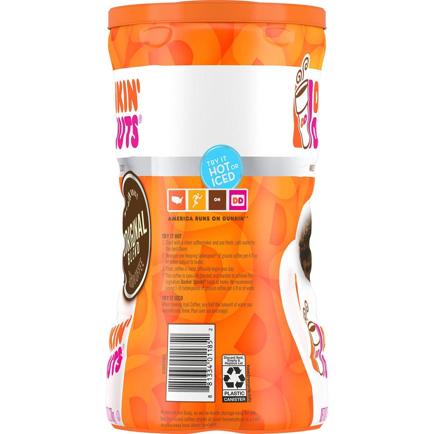 Dunkin Donuts Original Ground Coffee  45 oz - Makes up to 150 6 fl oz cups  2 Pack