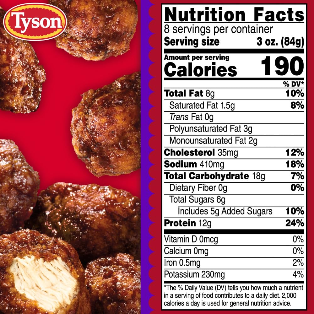 Tyson Anytizers, Sweet BBQ Boneless Chicken Bites, 24 Ounce.