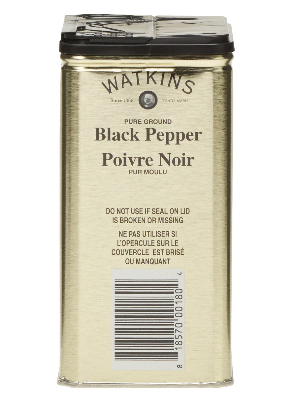 Watkins Gourmet Spice Tin, Pure Ground Black Pepper, 6 Oz. Tin, 1-Pack
