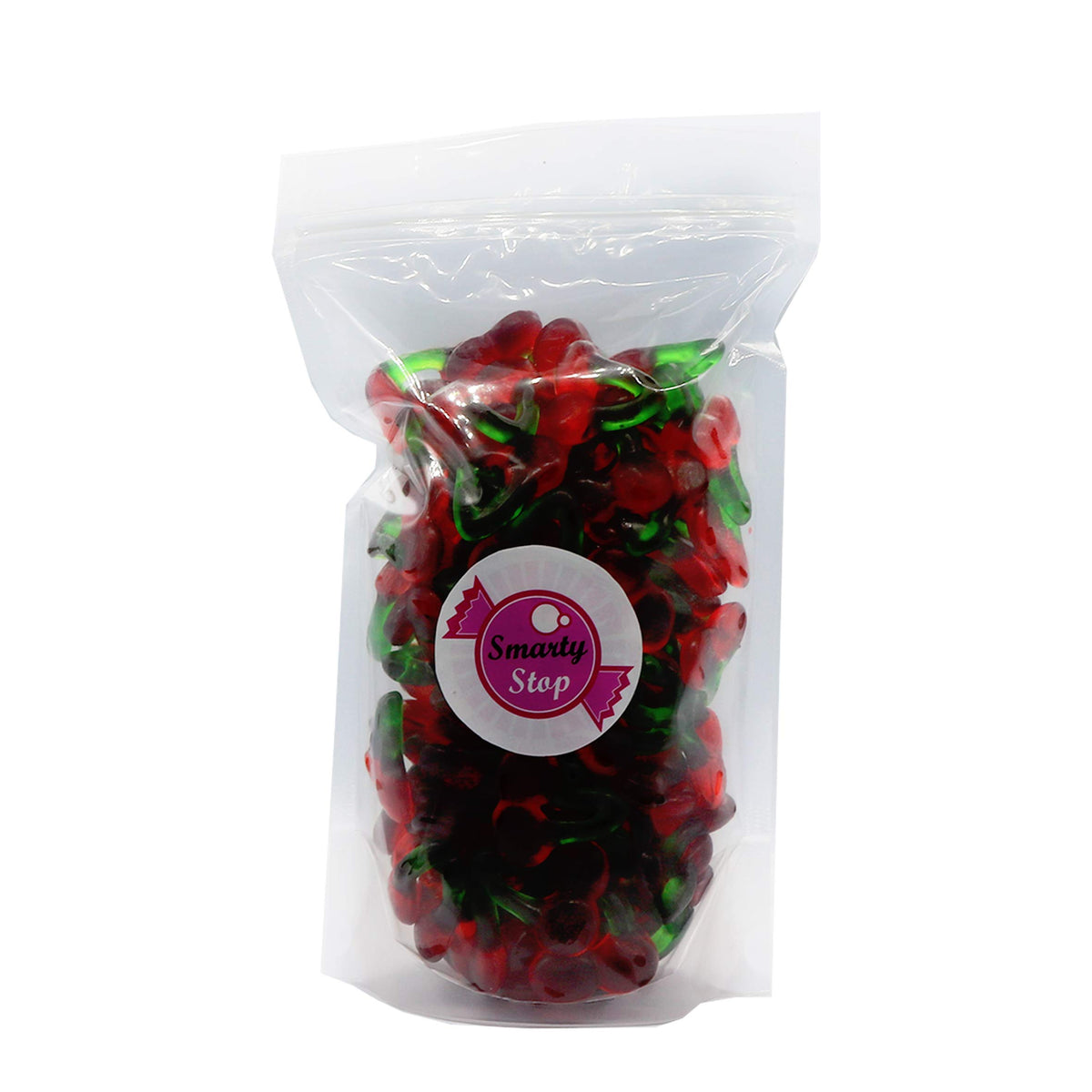 Smarty Stop Gummy Collections (Twin Cherry Red & Green, 1 Pound (Pack Of 1))