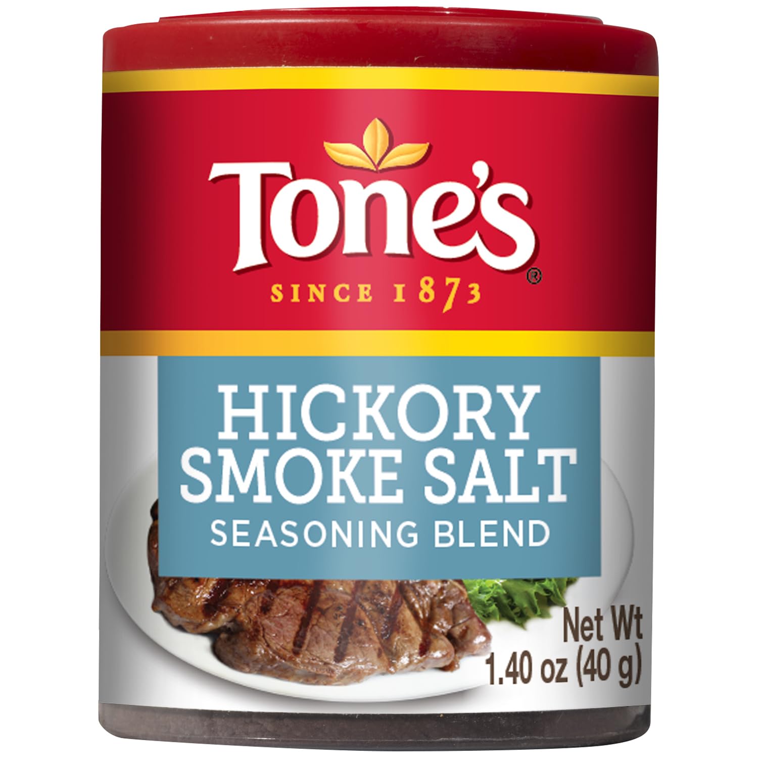 Tones Hickory Smoked Salt, 1.4 Ounce, Pack of 1, Seasoning for Cooking