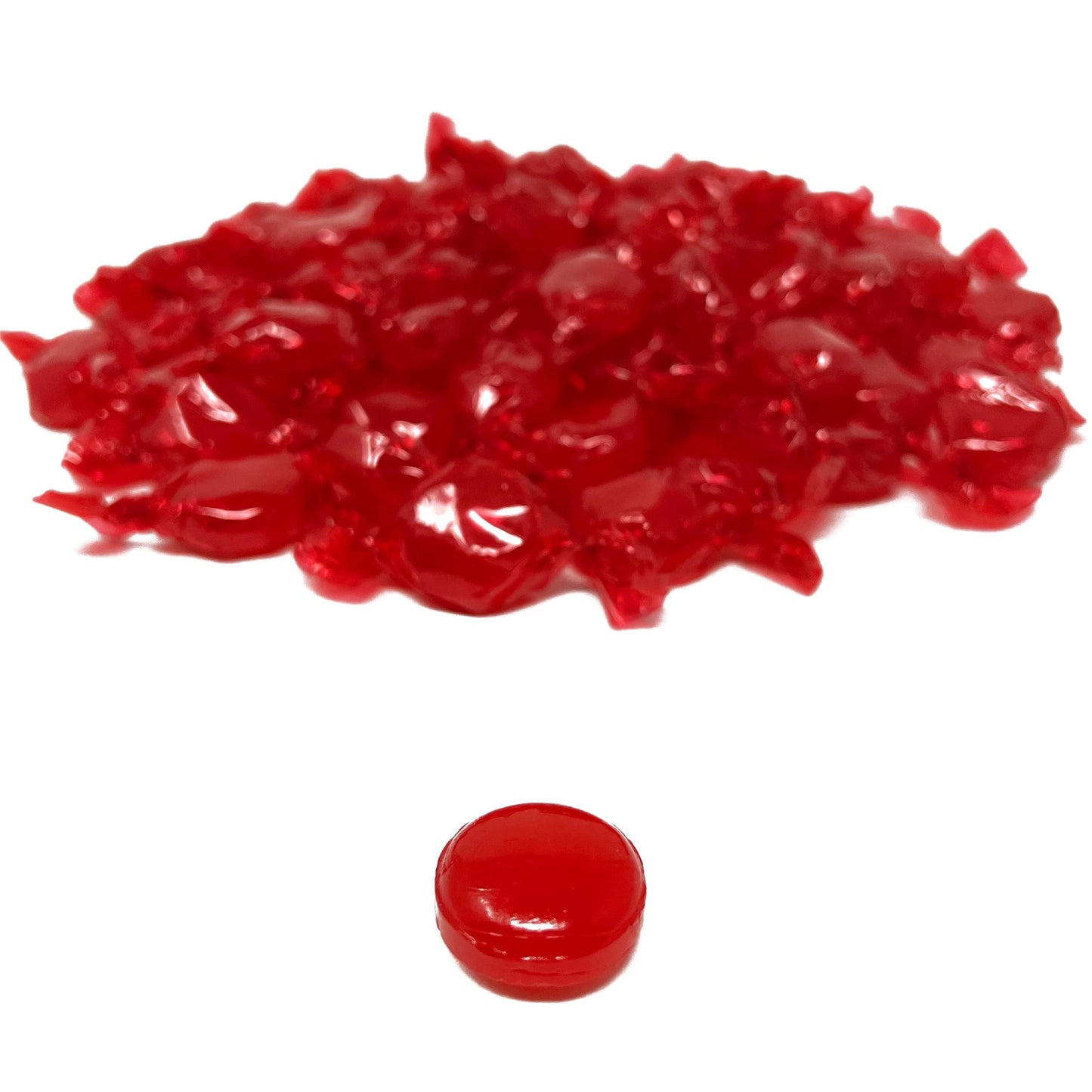 Assortit Cinnamon Hard Candy Disks - Individually Wrapped - 1 lb - Red