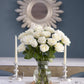 Kabloom Flowers - Mothers Day Collection - Bouquet Of 18 Fresh White Roses (Farm-Fresh, Long-Stem) With Vase. Gift For Birthday, Sympathy,Thank You, Valentine, Mother’S Day Fresh Flowers